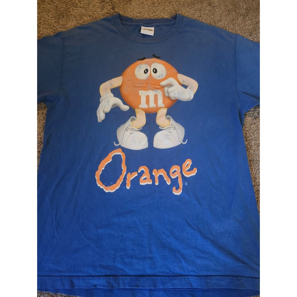 VTG 2011 M&M ORANGE M&M BLUE T SHIRT Large